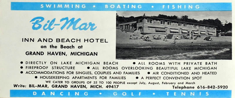 Bil-Mar Beach Hotel (Hyland Gardens Pavilion) - Old Flyer For Hotel
